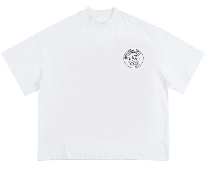 classic logo white tee