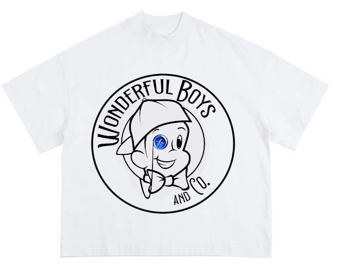 classic logo white tee