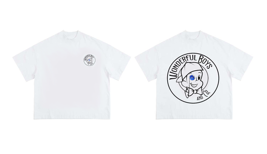 classic logo white tee